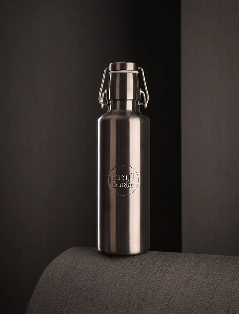 Edelstahltrinkflasche in schwarz - obsidian