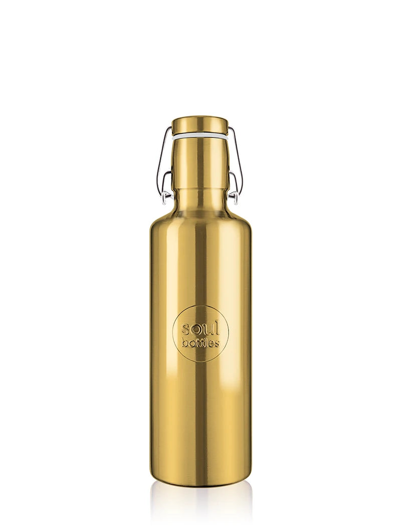 einwandige Edelstahltrinkflasche 0,75l in Gold